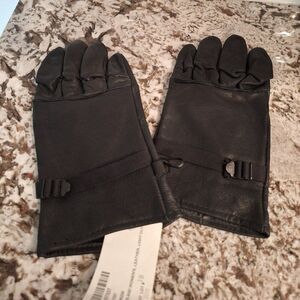 Leather‎ Gloves Black Size 4